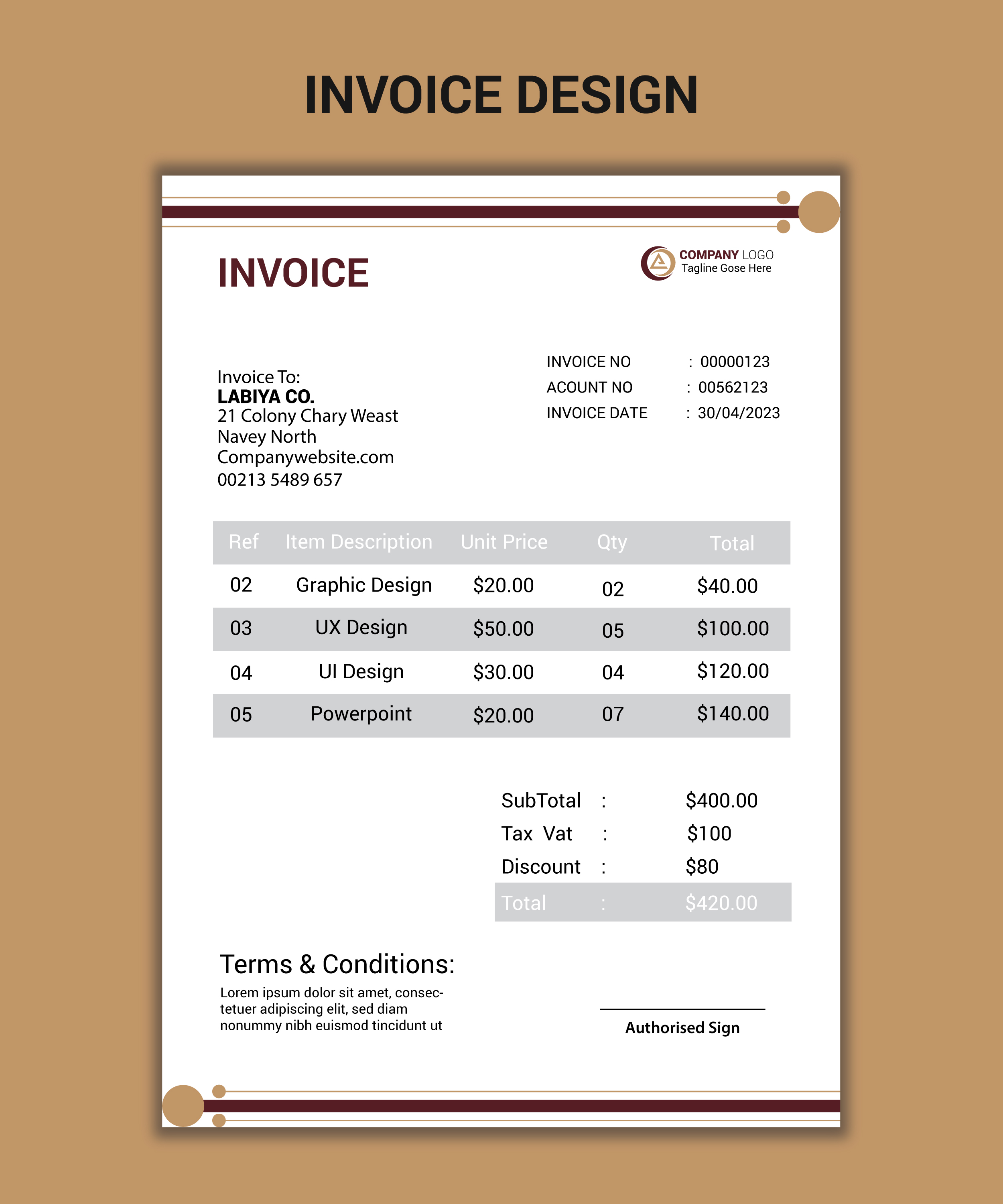 Creative Studio Invoice