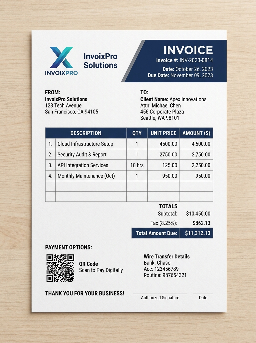 Corporate Clean Invoice